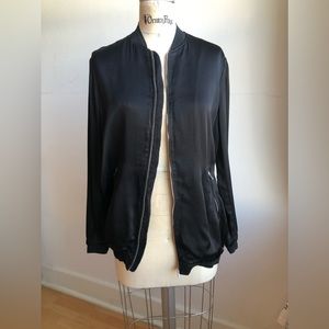 Zara zip up satin jacket size M